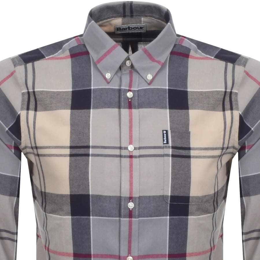 Alternative Image for ProductBarbour Long Sleeved Tartan 5 Shirt Grey2